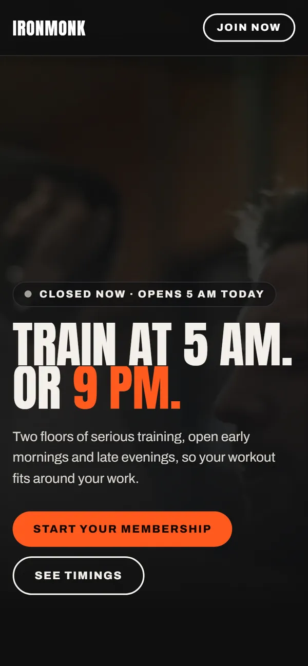 Strength gym template on a phone